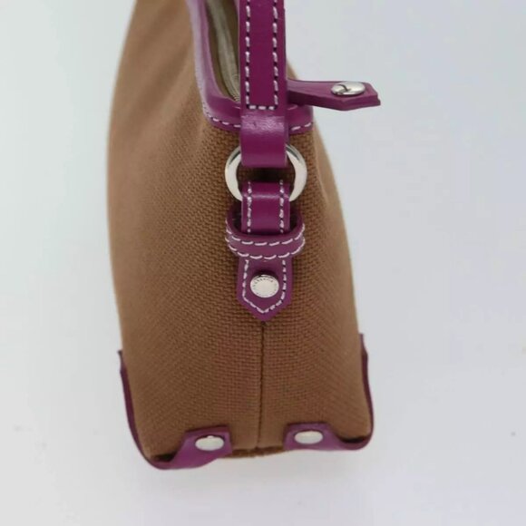 BURBERRY Blue Label Shoulder Bag Canvas 2way Brown Auth - Picture 5 of 16